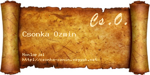 Csonka Ozmin névjegykártya